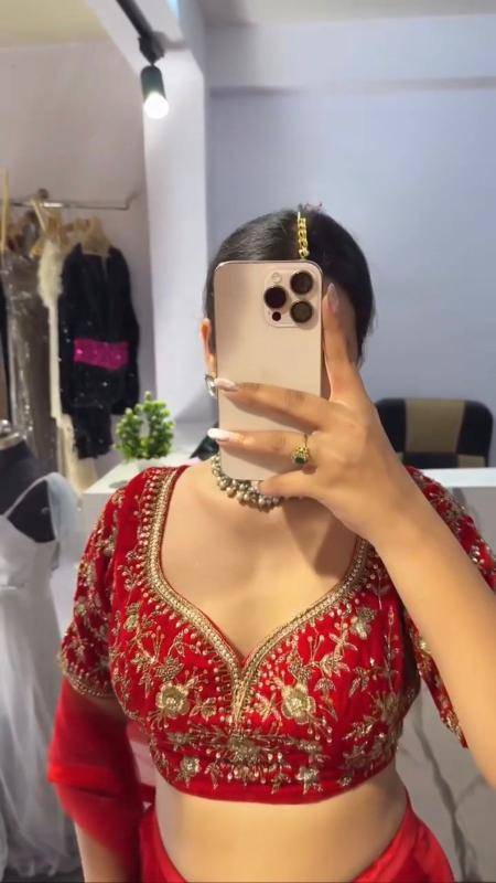 Heavy Boutique Collection QRC 390 Gorgette Designer lehenga choli suppliers